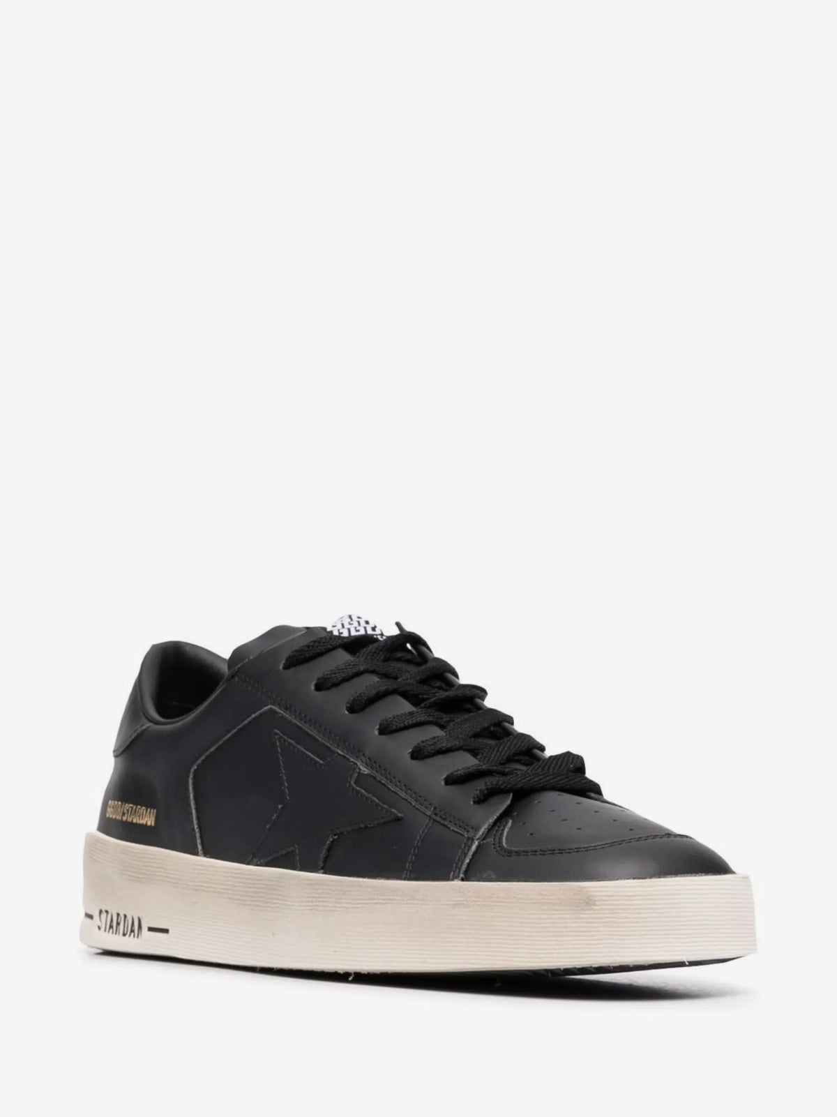 Stardan Leather Sneakers - Black - side view