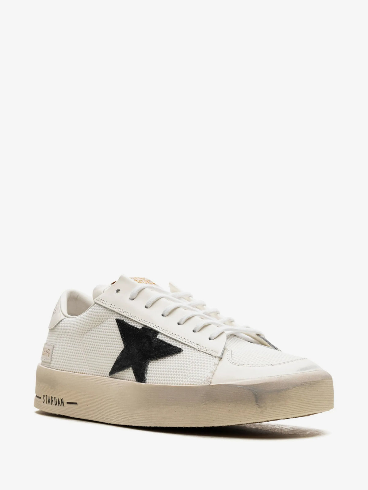 Stardan Suede Mesh Sneakers - White/Black - alternate view