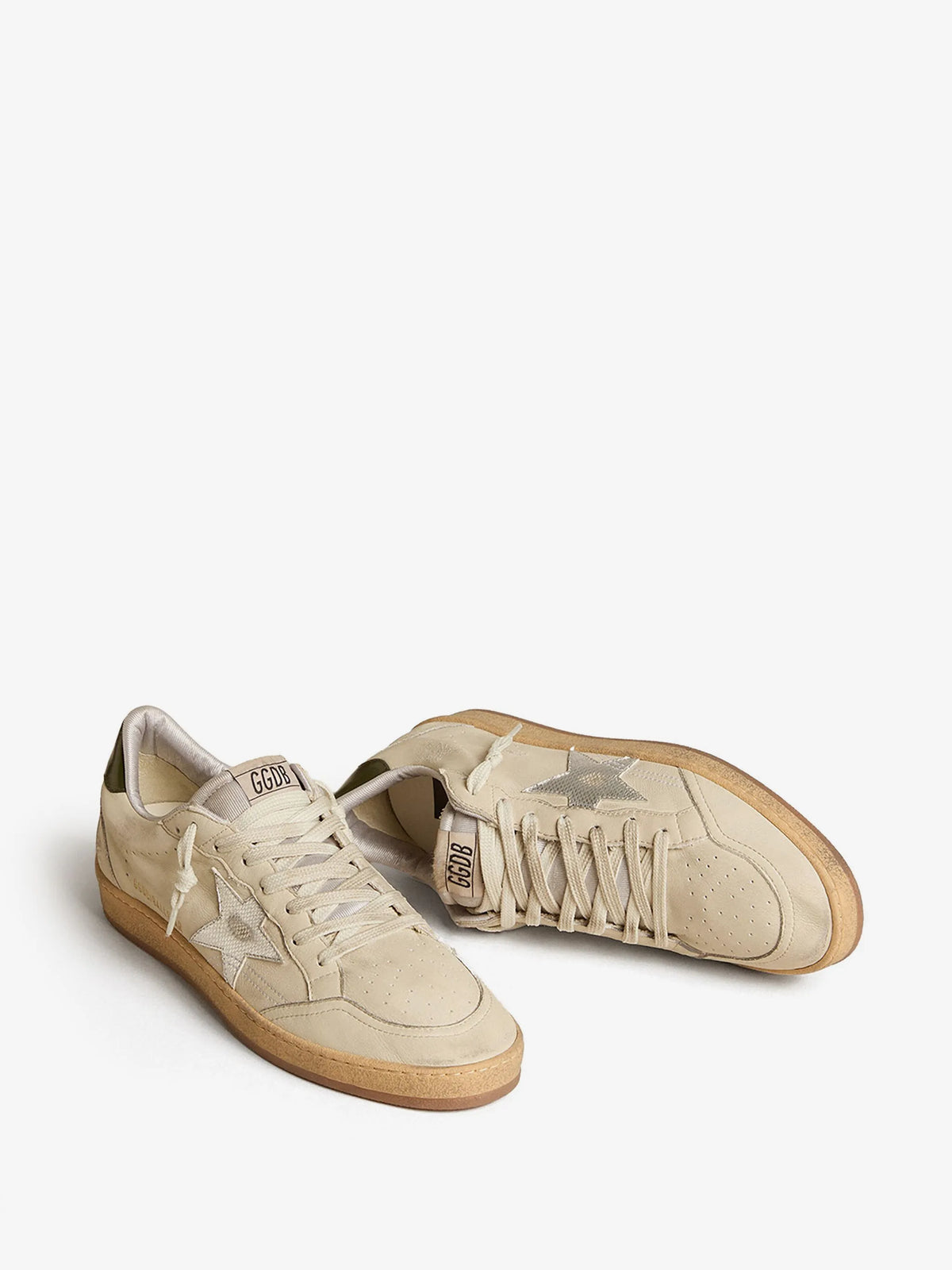 Ball Star Leather Sneakers - Green/Gold - detail view