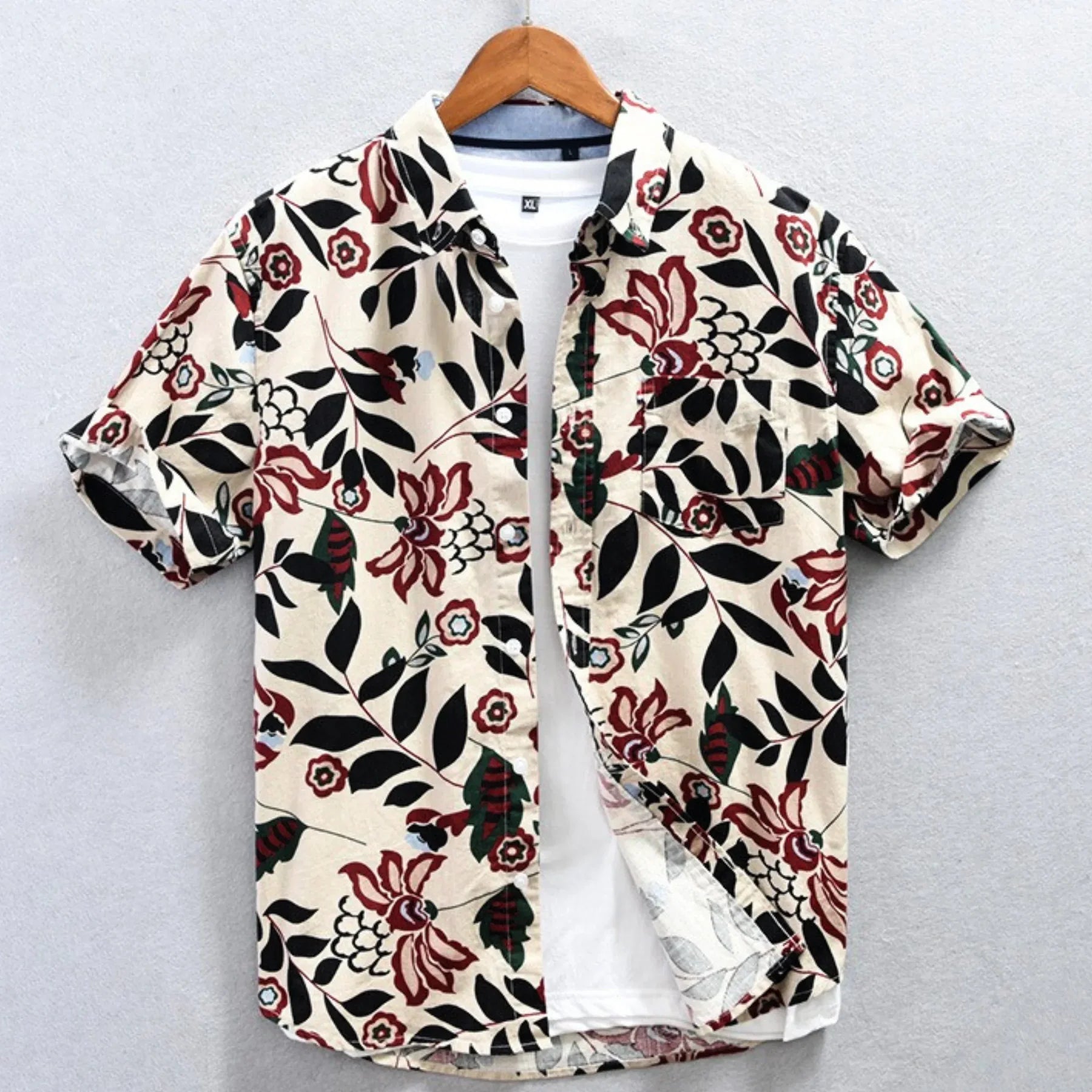 Horizon Floral Cotton Shirt - Cream