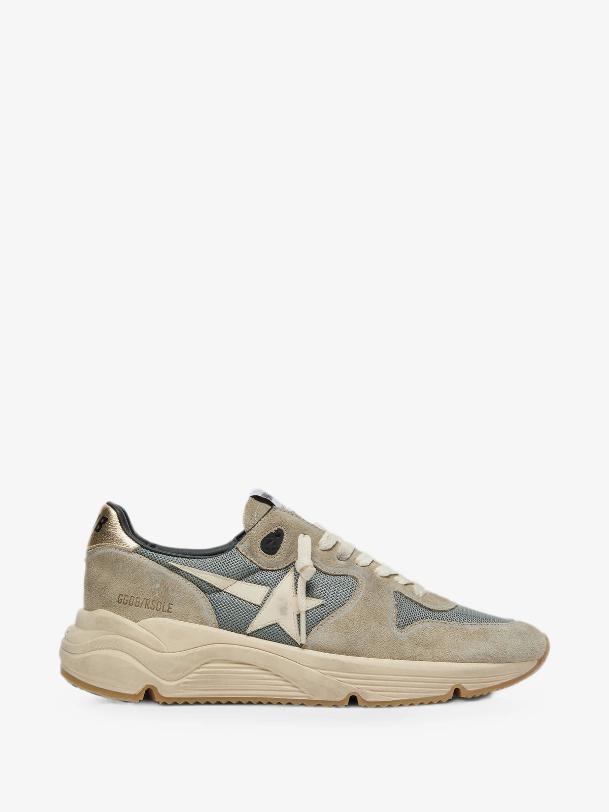Running Sole Suede Sneakers - White/Gray - alternate view