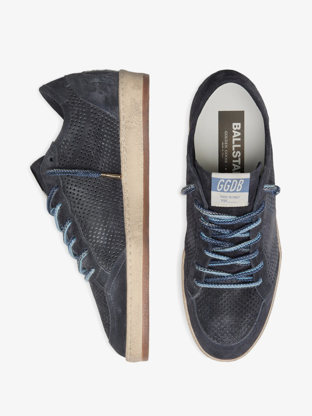 Ball Star Suede Perforated Sneakers - back view