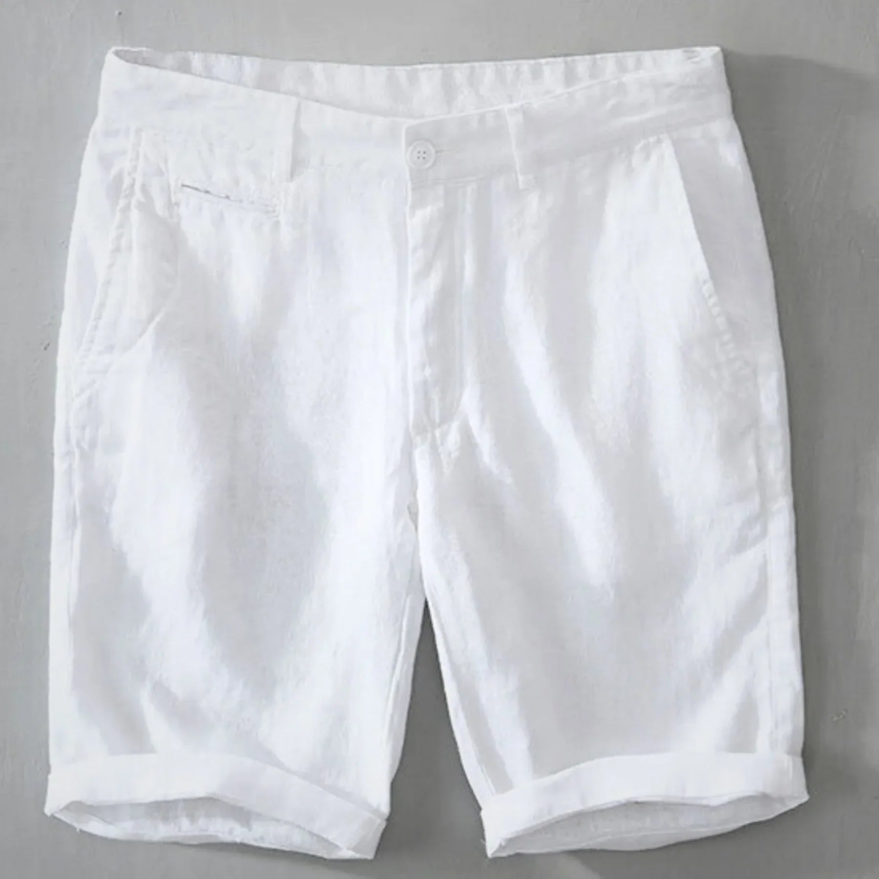 Seabrook Linen Tailored Shorts - White