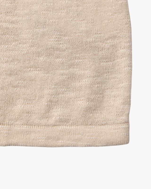 Linen-Cotton Essential Crewneck - Beige