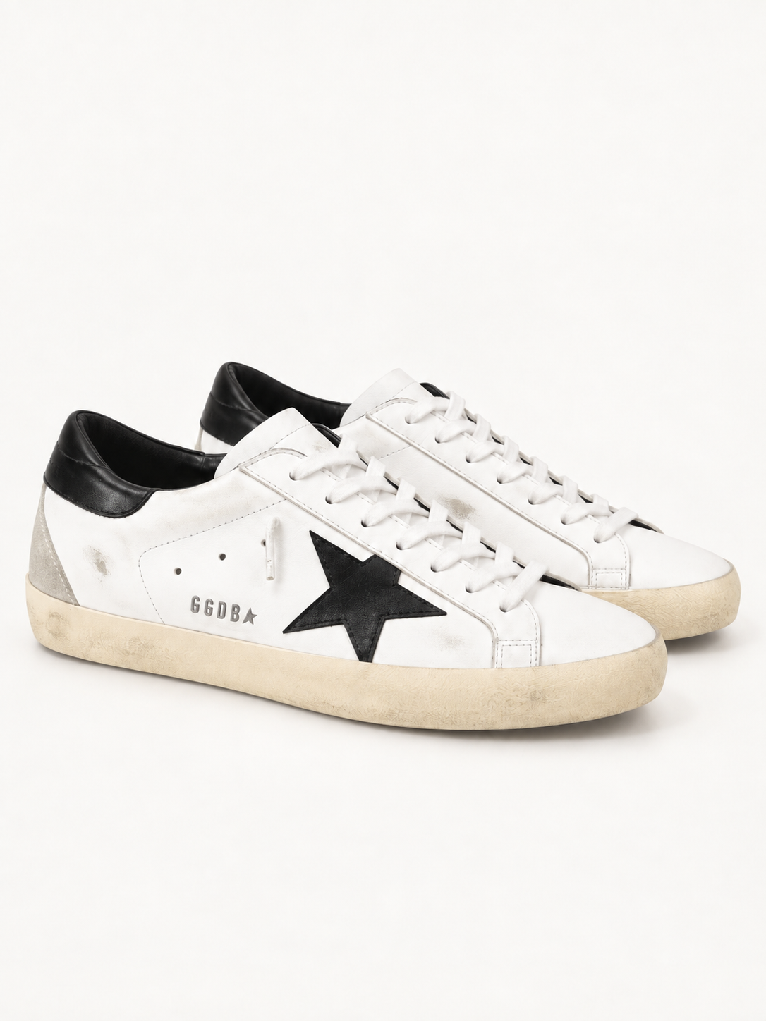 Super-Star Suede Sneakers - White/Black - alternate side product view