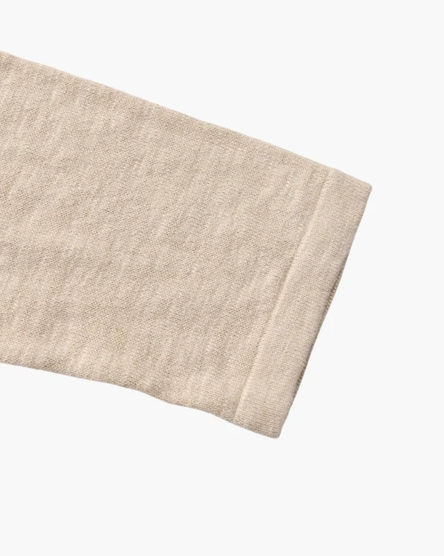 Linen-Cotton Essential Crewneck - Beige