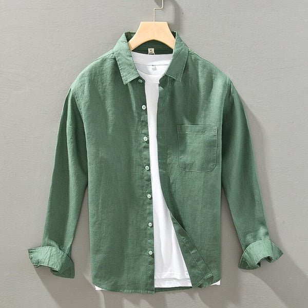 Harbor Linen Long-Sleeve Shirt - Green