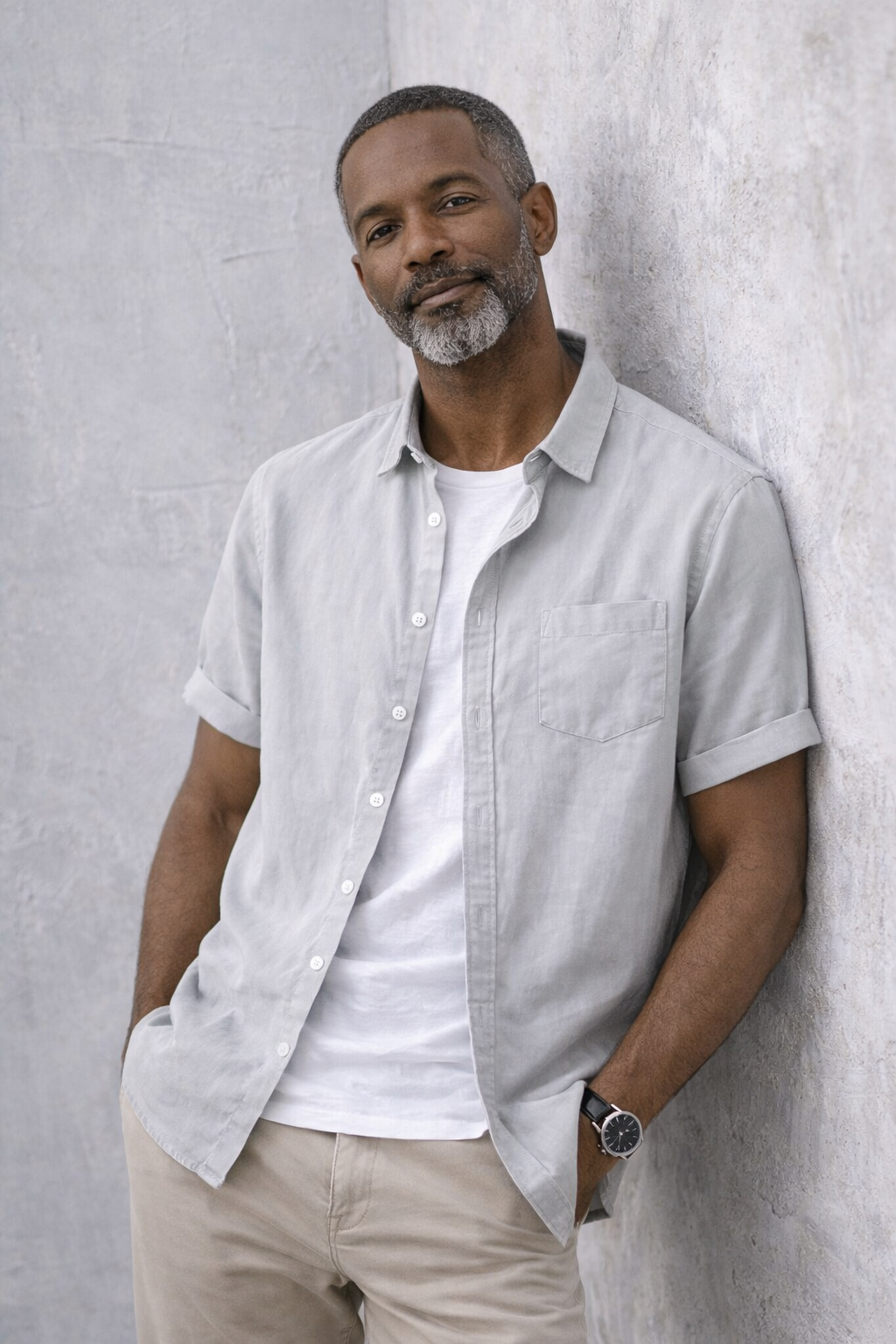 Cove Cotton-Linen Short-Sleeve Shirt - Gray
