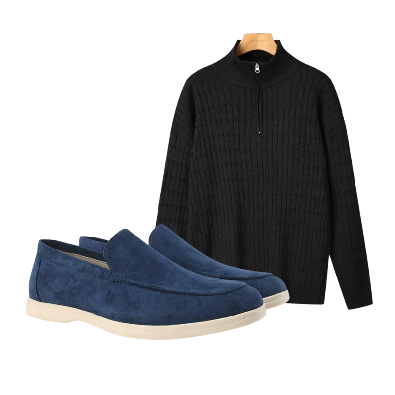 Mariner Half-Zip Knit Set