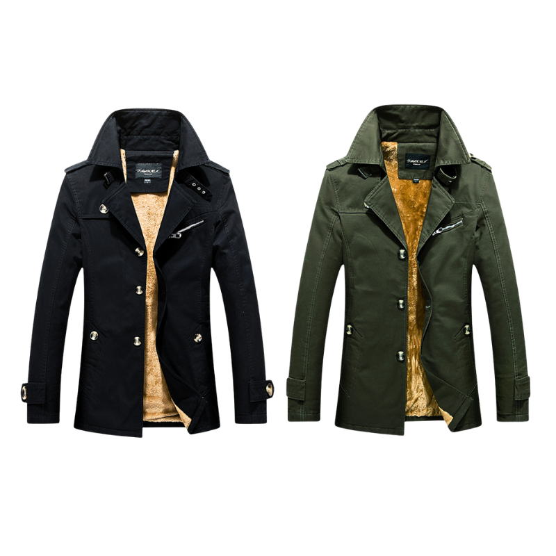 Miller Cotton Jacket Duo Set - Black/Green