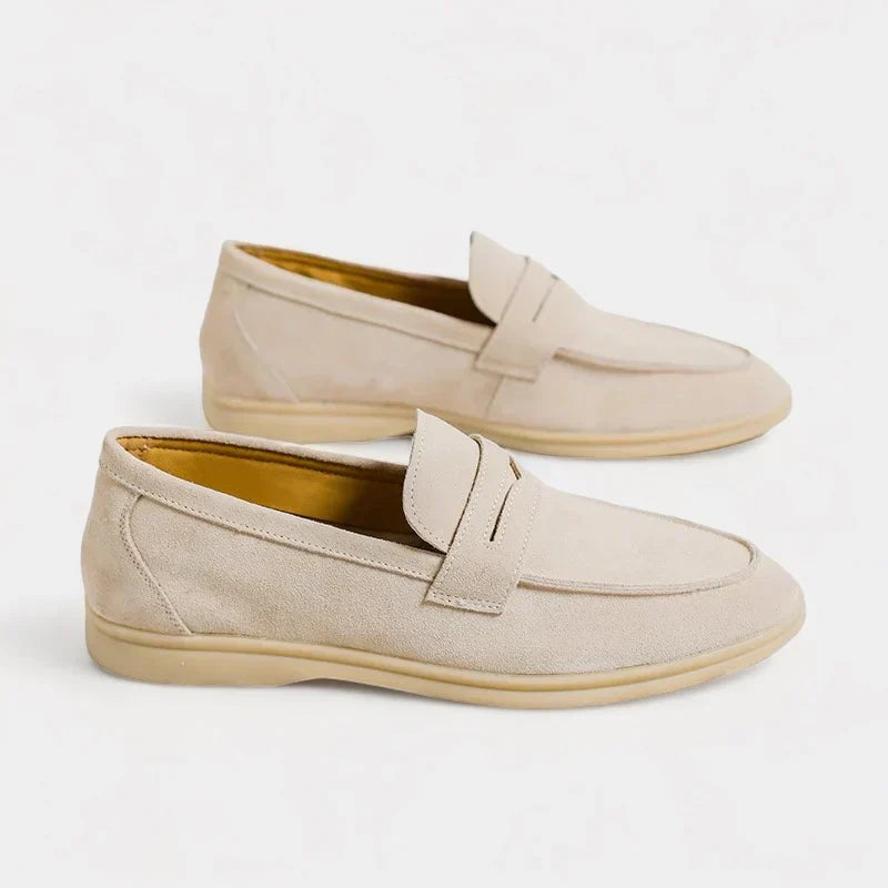 Old Money Suede Loafers - BEIGE
