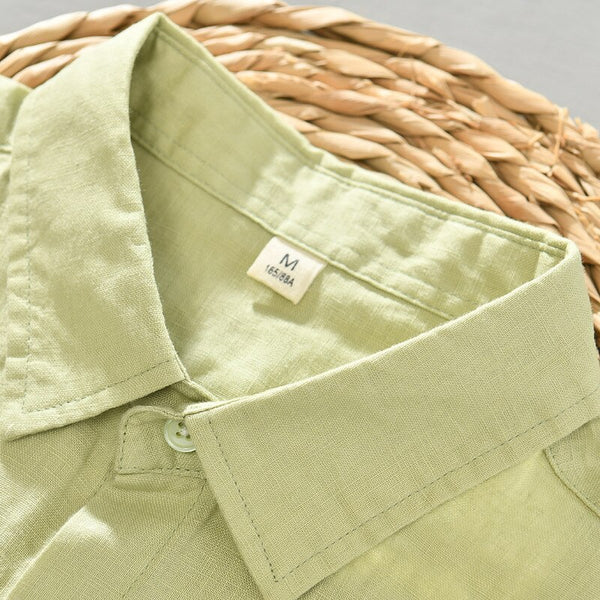 Harbor Linen Long-Sleeve Shirt - Light green