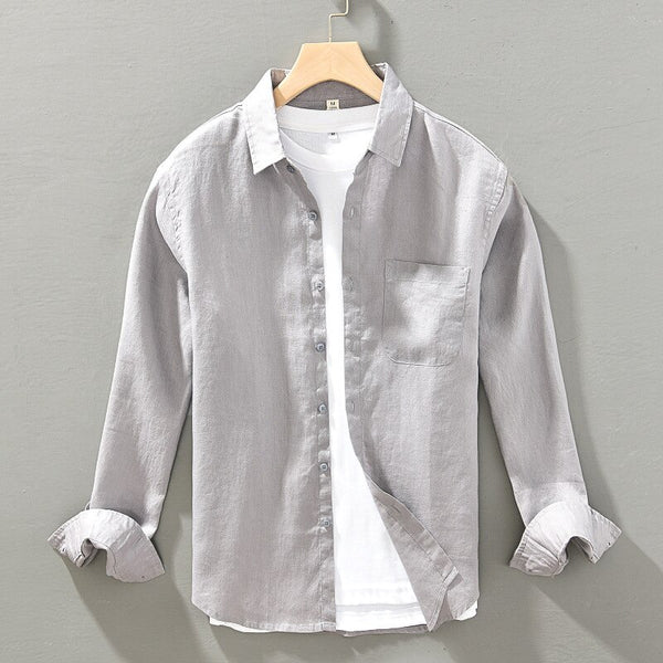 Harbor Linen Long-Sleeve Shirt - Gray