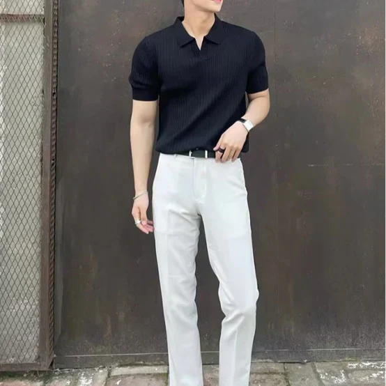 Windsor Knit Polo - Black