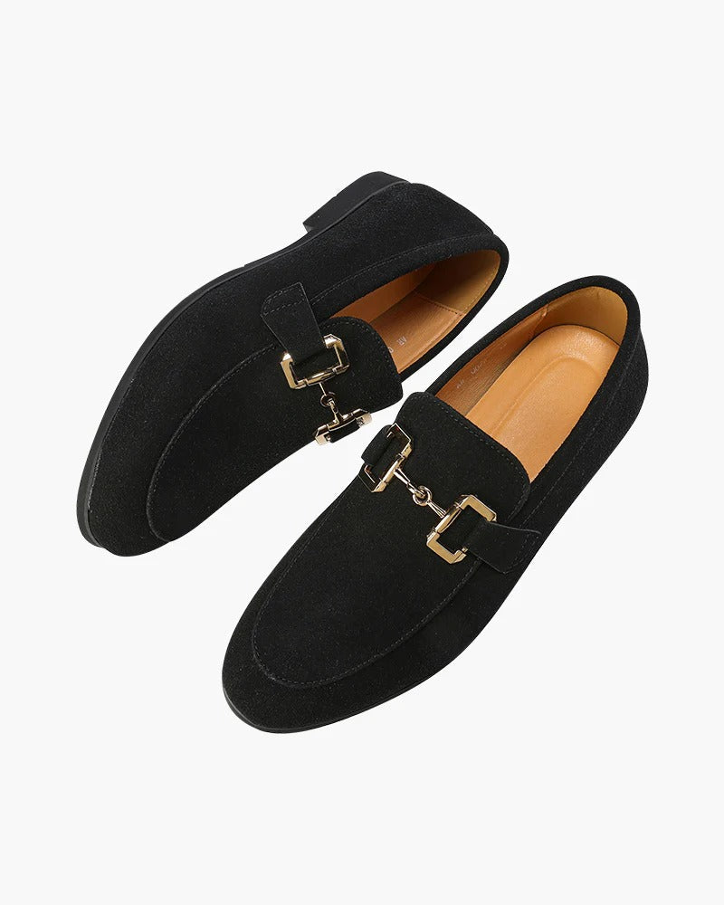 Suede Bit Loafers - Black