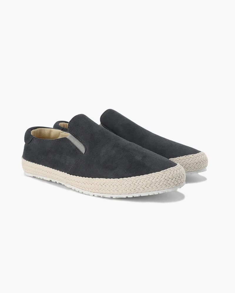 Riviera Suede Espadrilles - Gray
