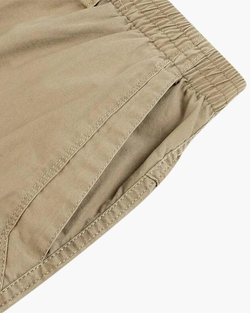 Relaxed Drawstring Trousers - Beige