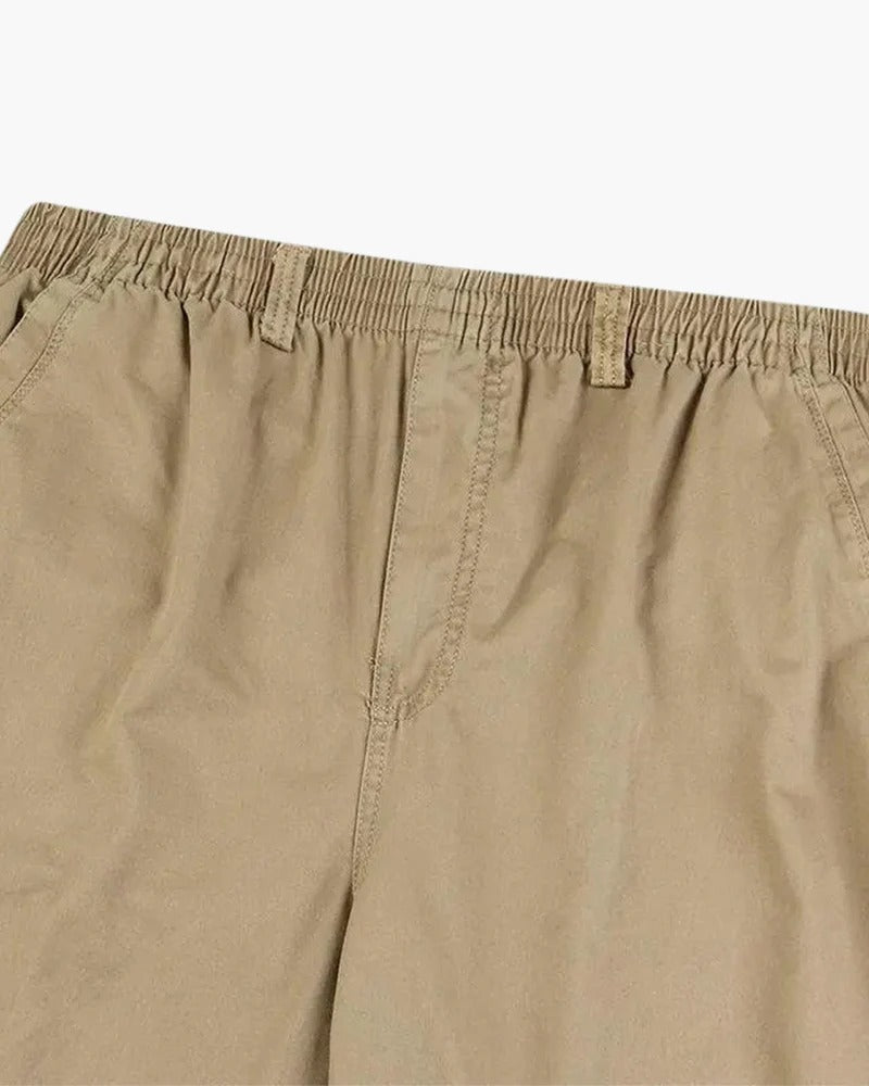 Relaxed Drawstring Trousers - Beige