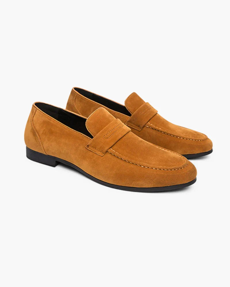 Suede Classic Loafers – Caramel