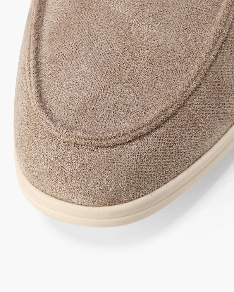 Suede Comfort Loafers – Taupe