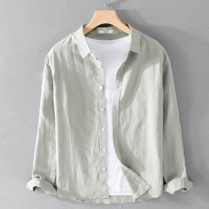 Harbor Linen Long-Sleeve Shirt/Green