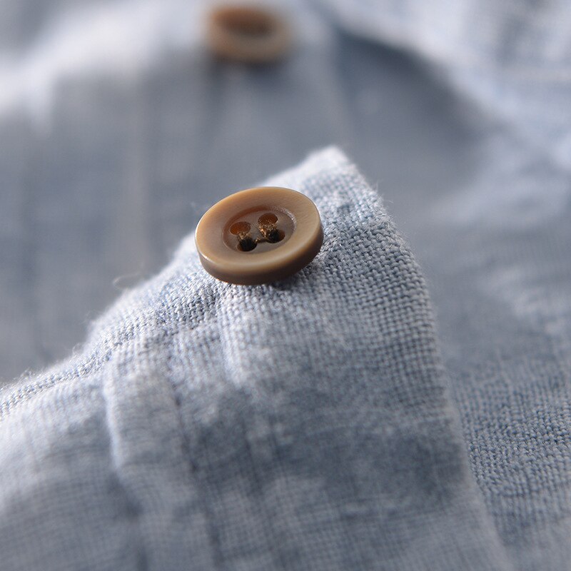 Coastal Linen Short-Sleeve Shirt/Light Blue