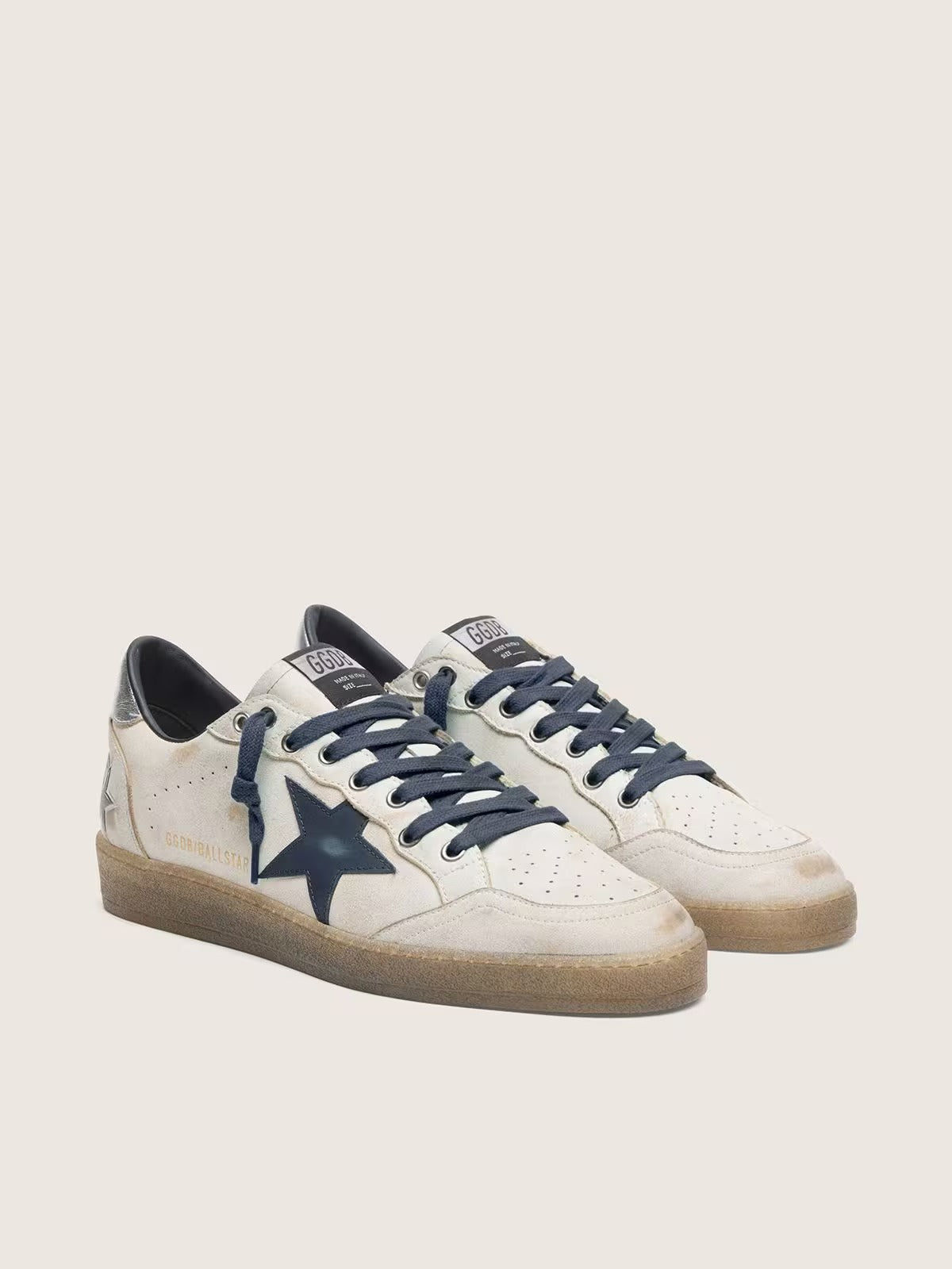 Ball Star Suede Sneakers - Metallic silver