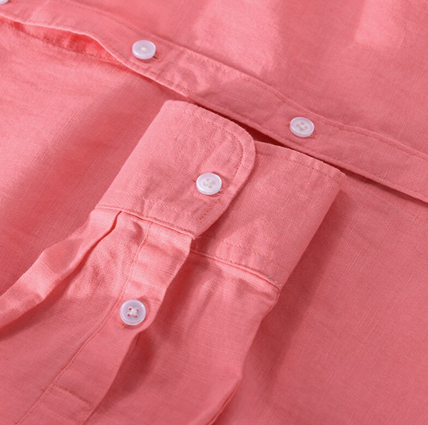 Harbor Linen Long-Sleeve Shirt - Salmon