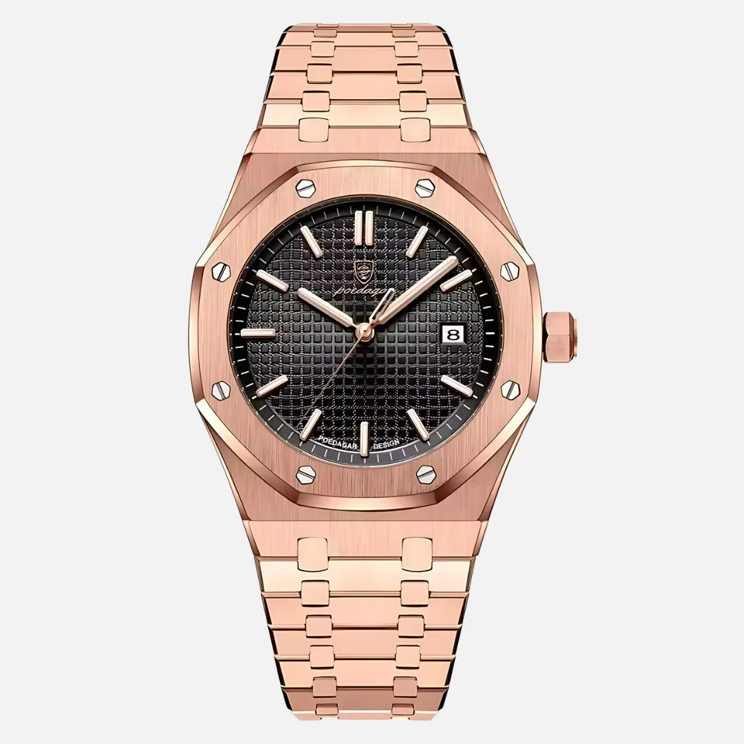 Octagon Steel Watch – Black