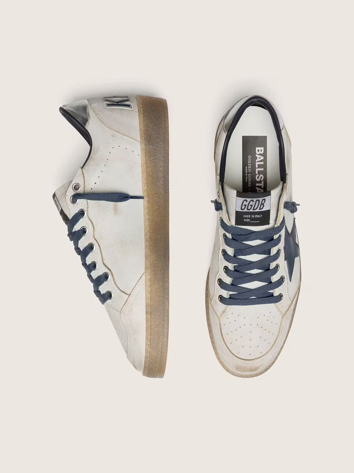 Ball Star Suede Sneakers - Metallic silver