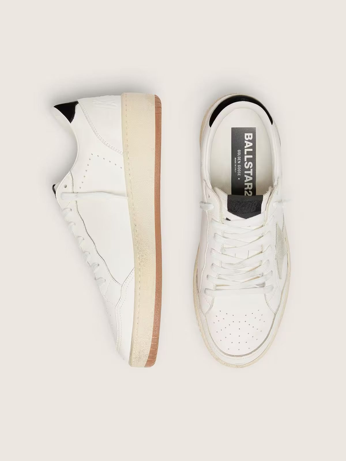 Ball Star Suede Leather Sneakers - Ice Gray/Black - back view