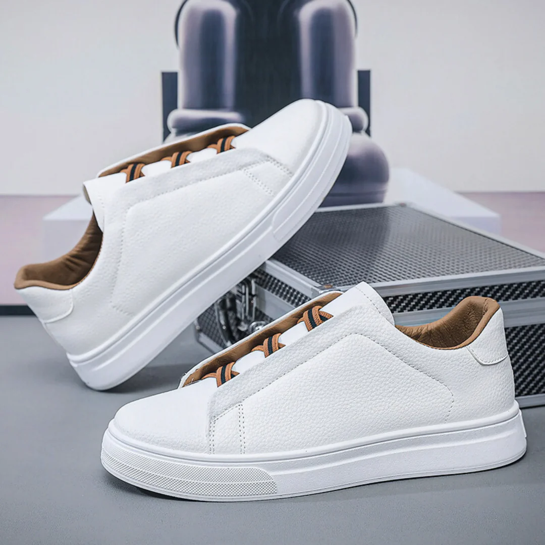Ridgeway Leather Slip-On Sneakers - White