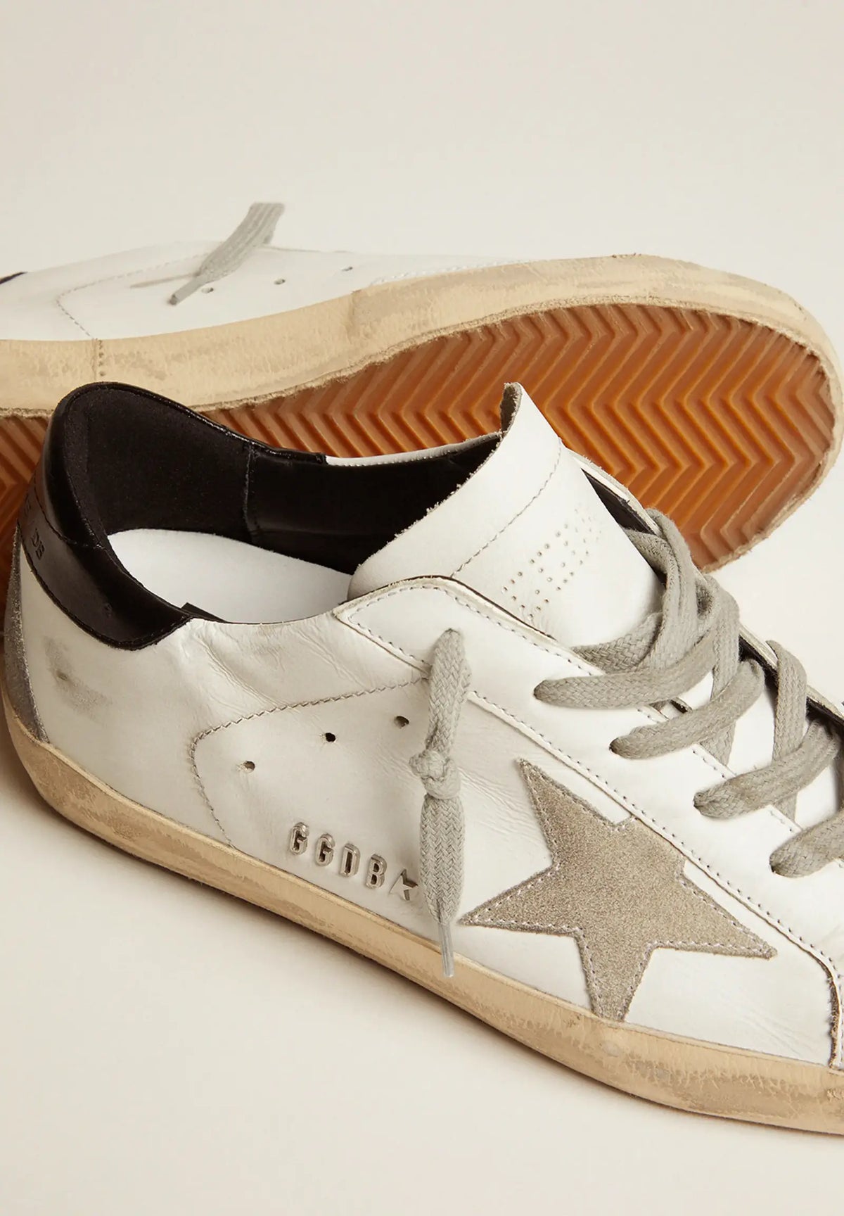 Super-Star clássico low-top - White/Beige - front product view