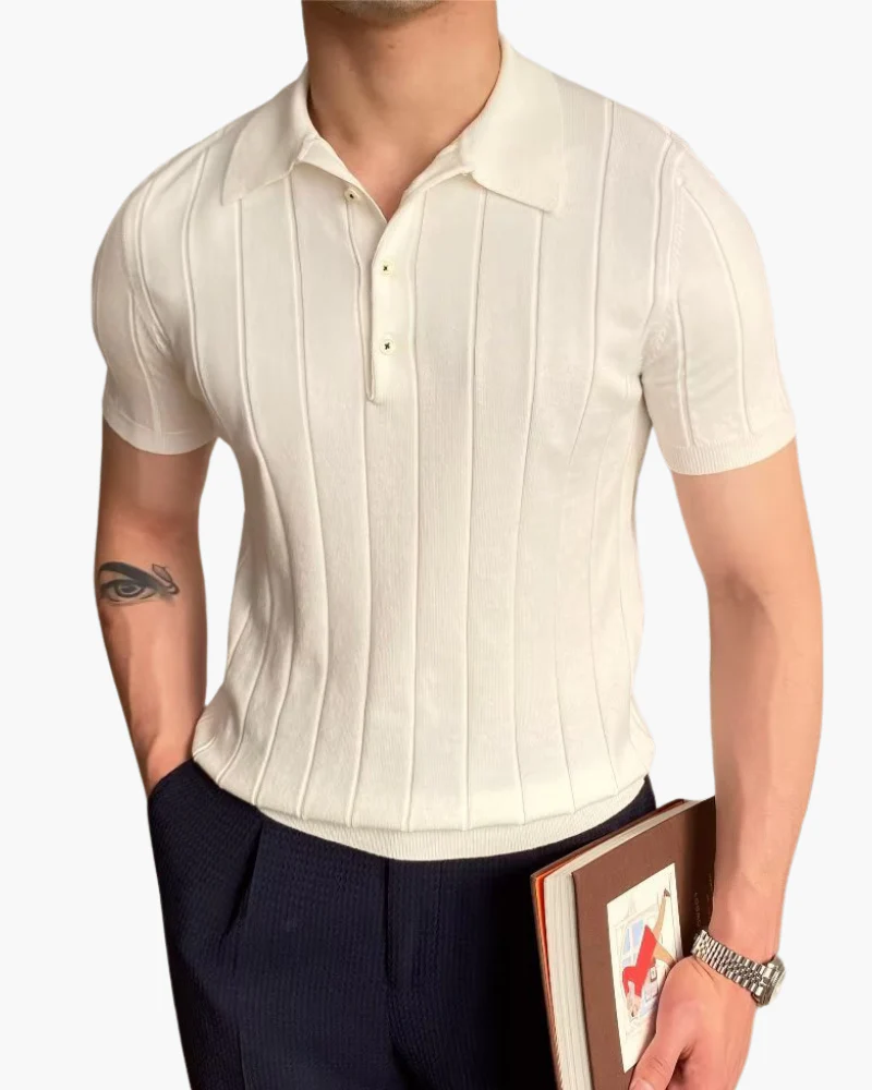 Cotton Luxe Polo – White