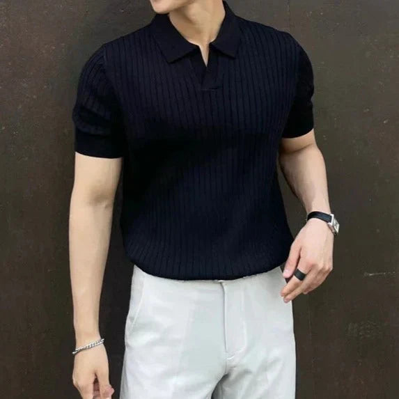 Windsor Knit Polo - Black