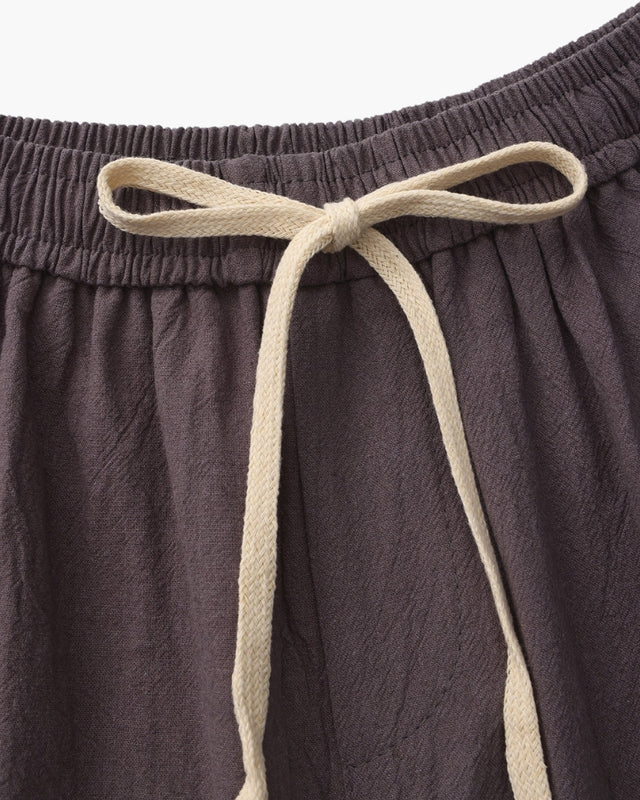 Lago Linen Shorts - Gray