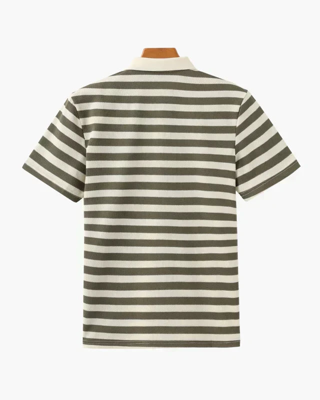 Regent Stripe Polo - Green