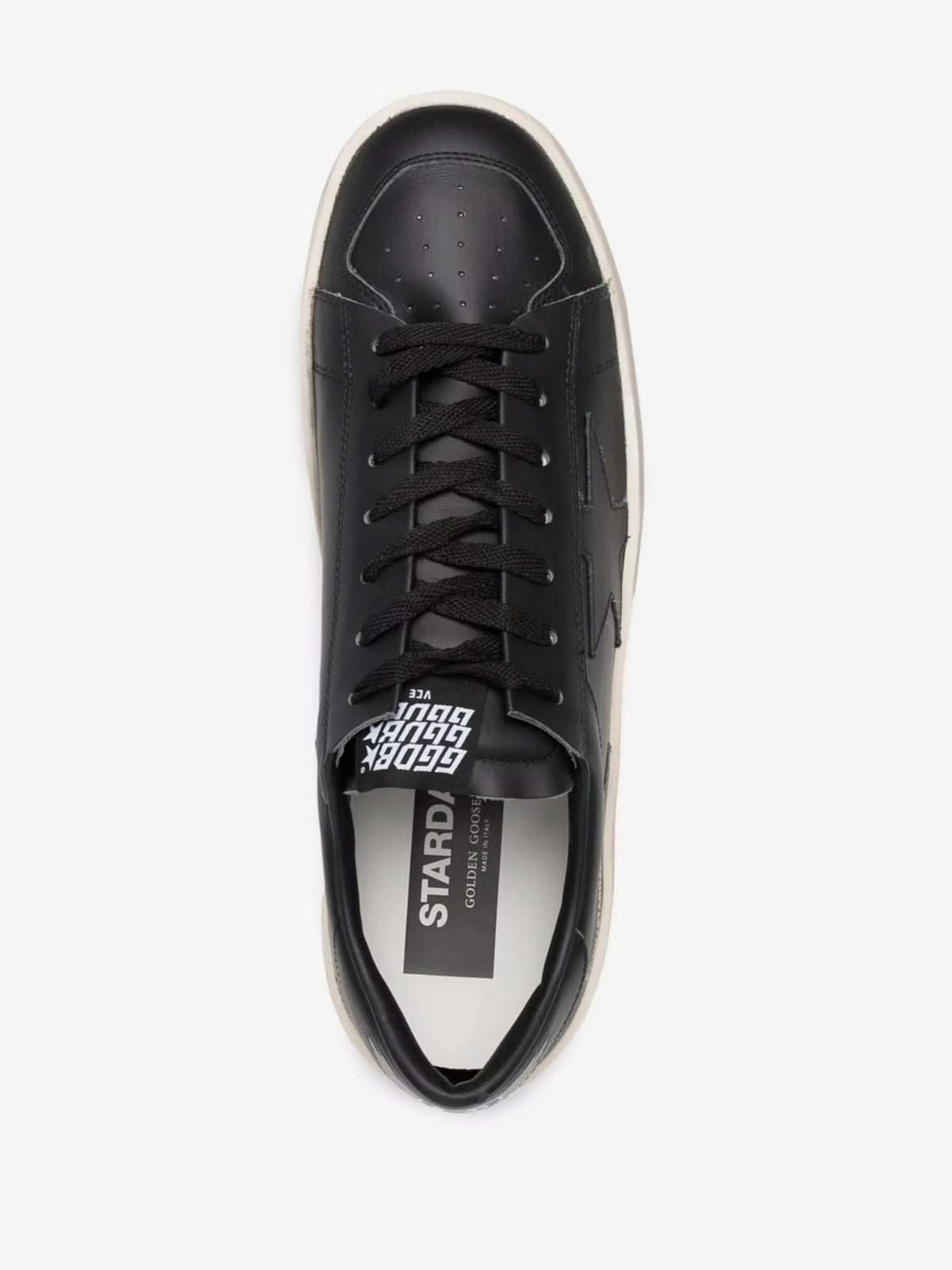 Stardan Leather Sneakers - Black - back view
