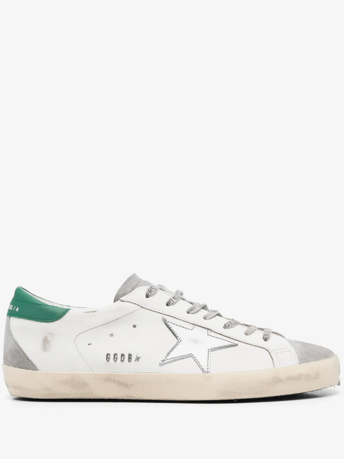 Super-Star Sneakers - Green/Gray - side profile product view