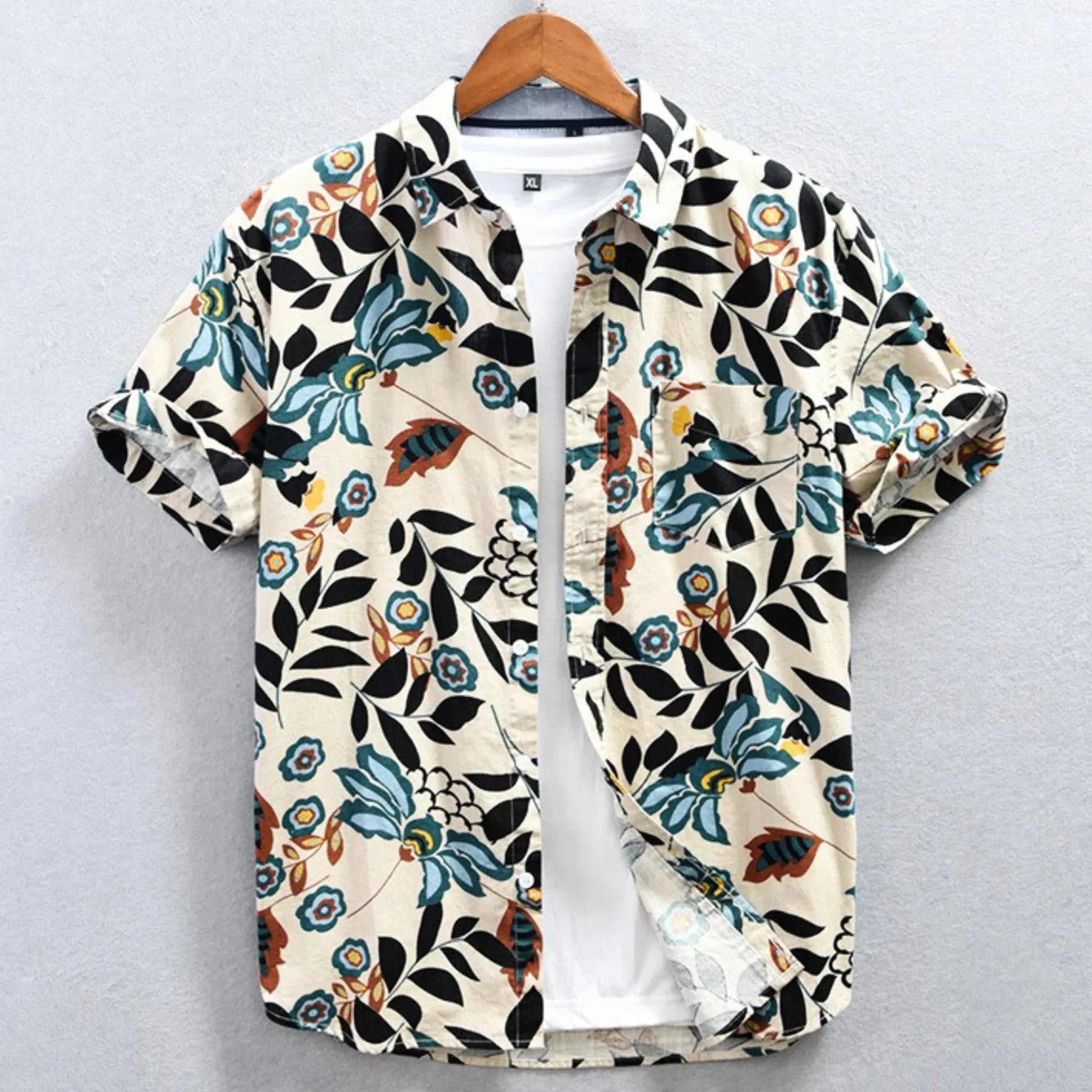 Horizon Floral Cotton Shirt - Cream