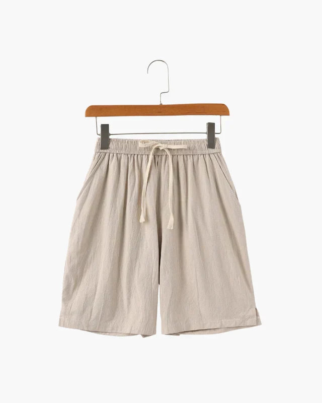 Lago Linen Shorts - Beige
