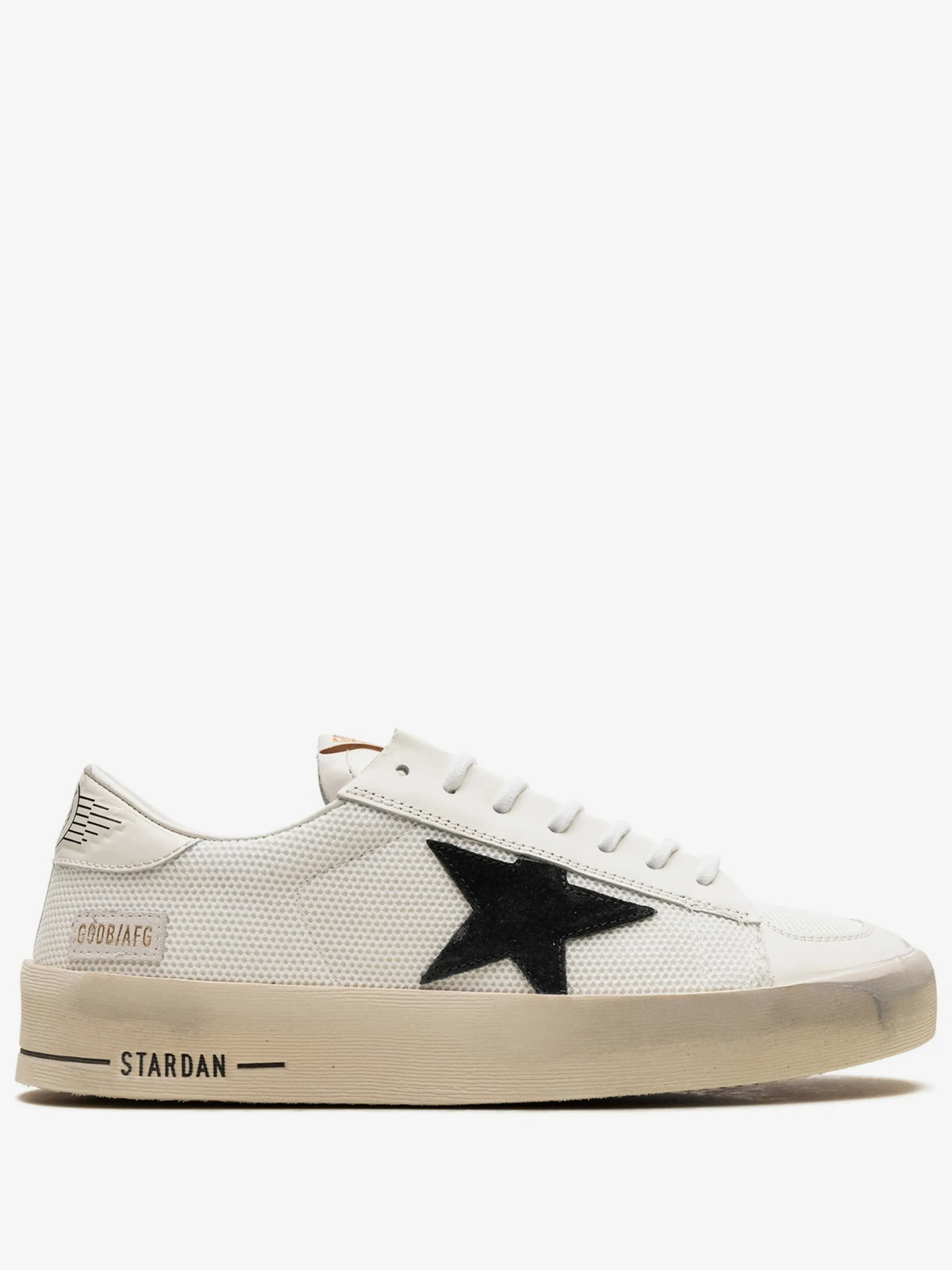 Stardan Suede Mesh Sneakers - White/Black - main view