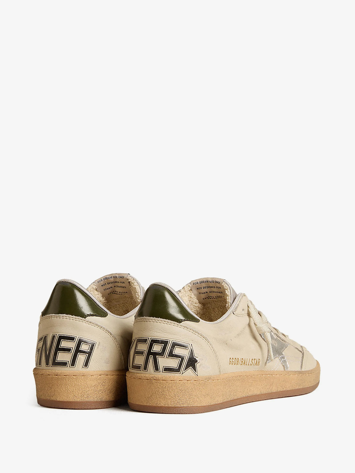 Ball Star Leather Sneakers - Green/Gold - back view