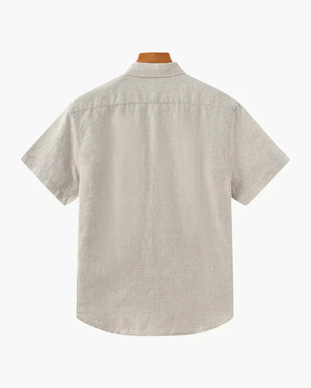 Breeze Linen Short Sleeve Shirt - Beige