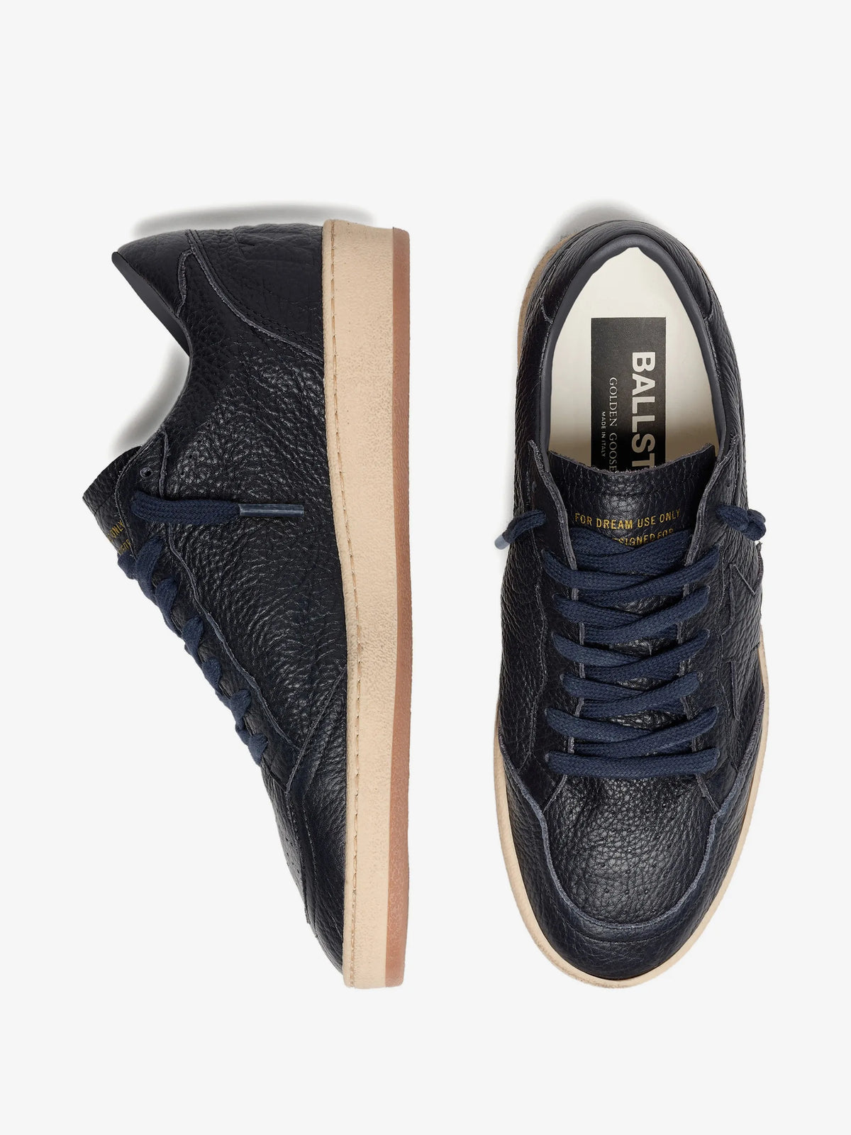 Ball Star Leather Sneakers - Navy Blue - alternate view