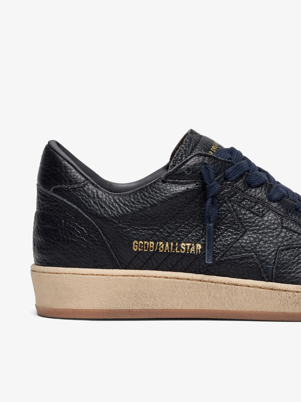 Ball Star Leather Sneakers - Navy Blue - back view