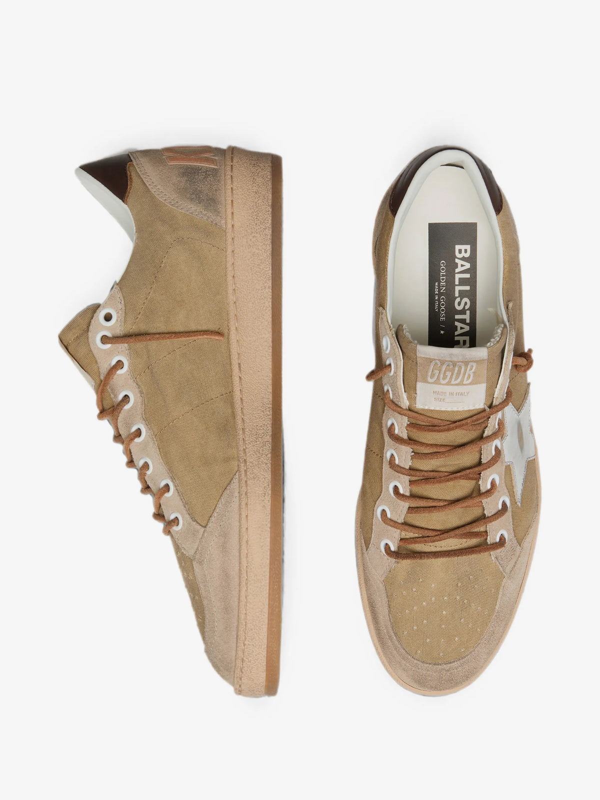 Ball Star Leather Wool Sneakers - Brown/Cream - alternate view
