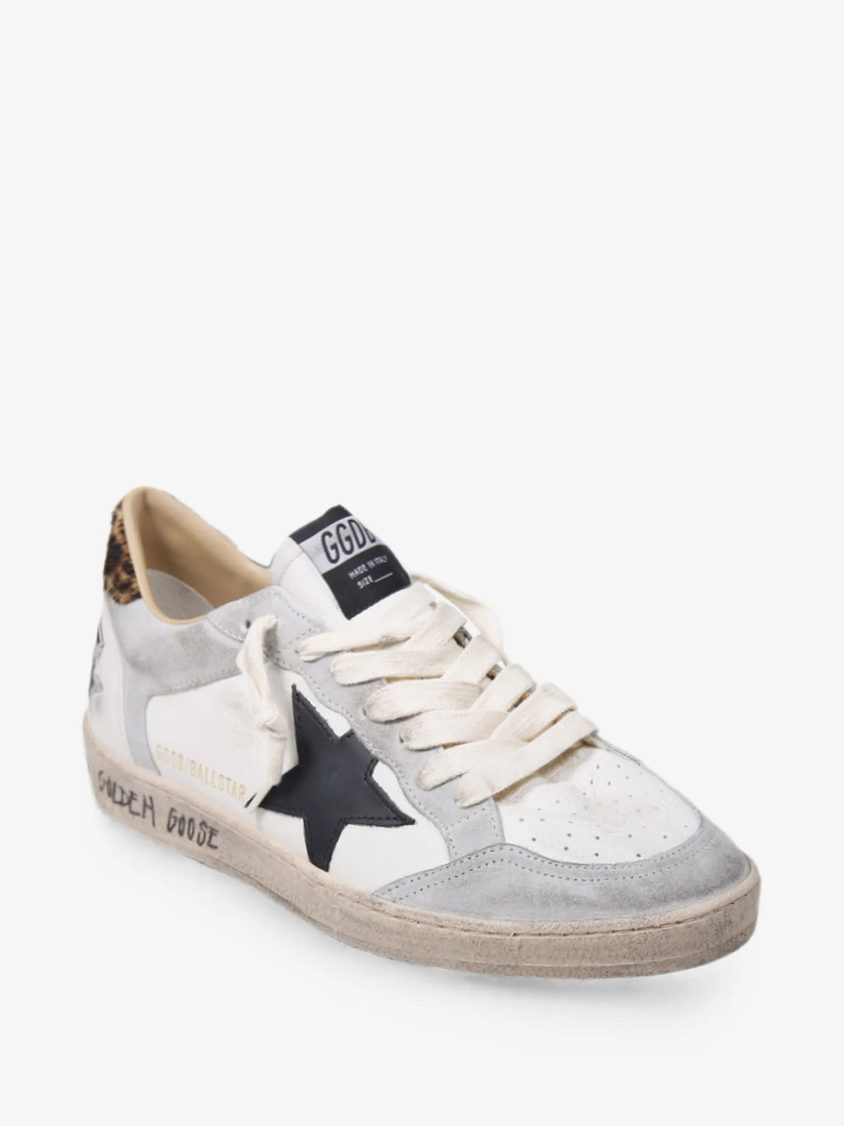 Ball Star Leopard Print Sneakers - side view
