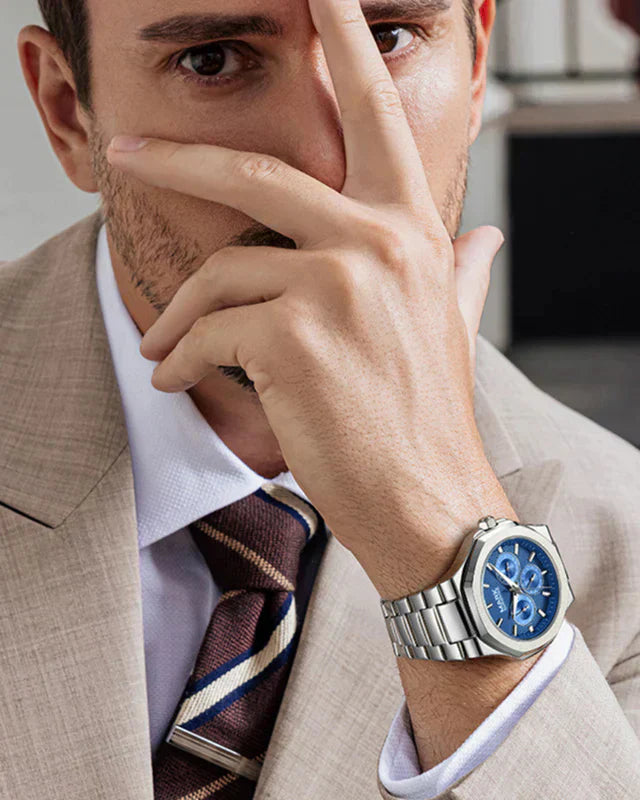 Ascend Multi-Dial Steel Watch - Blue