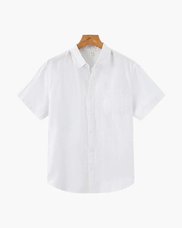 Breeze Linen Short Sleeve Shirt - White